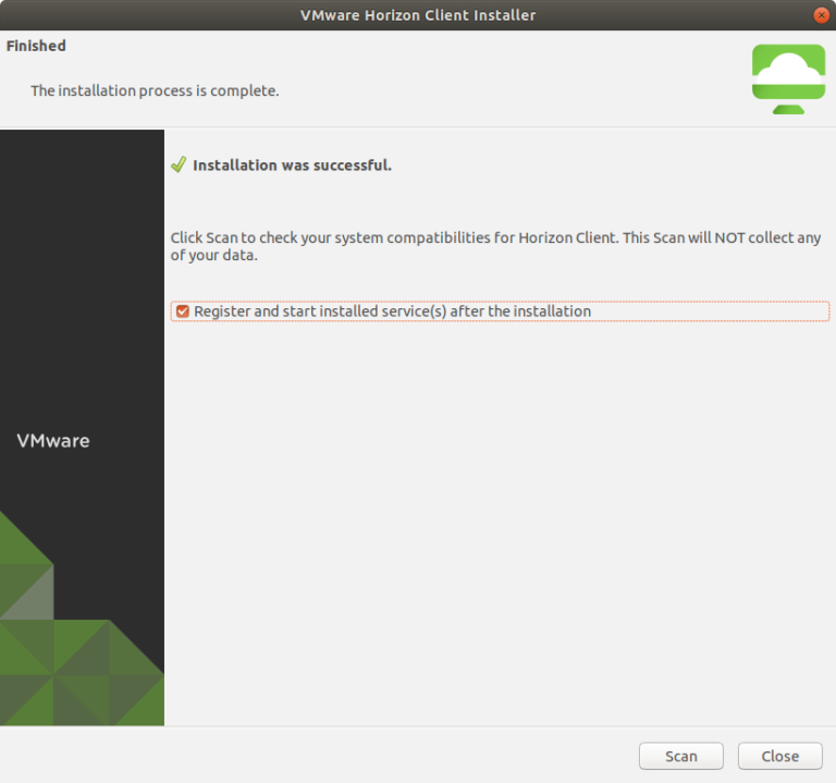 vmware horizon client install failed vmware horizon client install failed