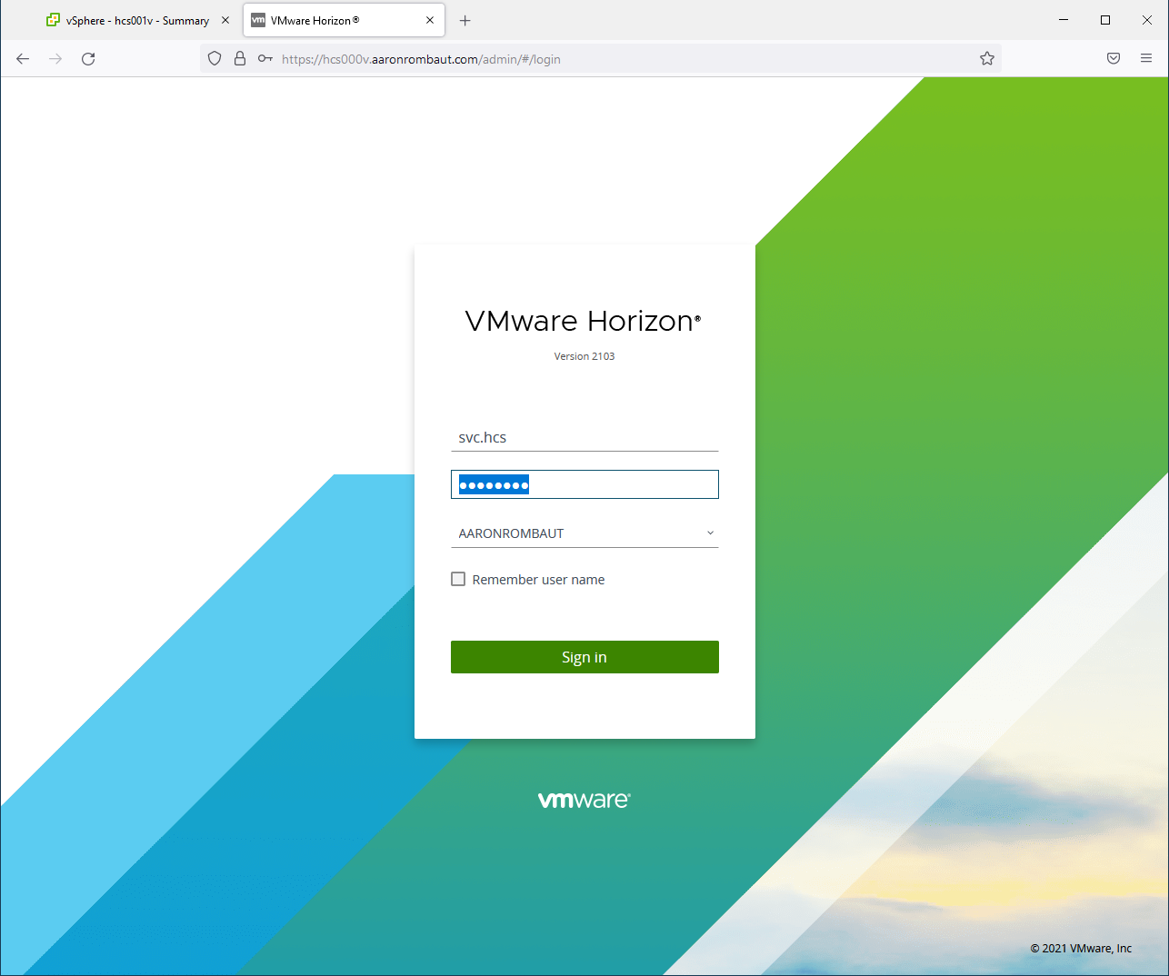 vmware horizon connection server vmware horizon connection server